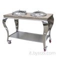 Chafing dish mobile con riscaldatore tampone o induzione